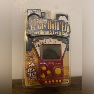 Texas HoldEm Poker Carribean Let it Ride Casino Electronic Handheld Game NIP